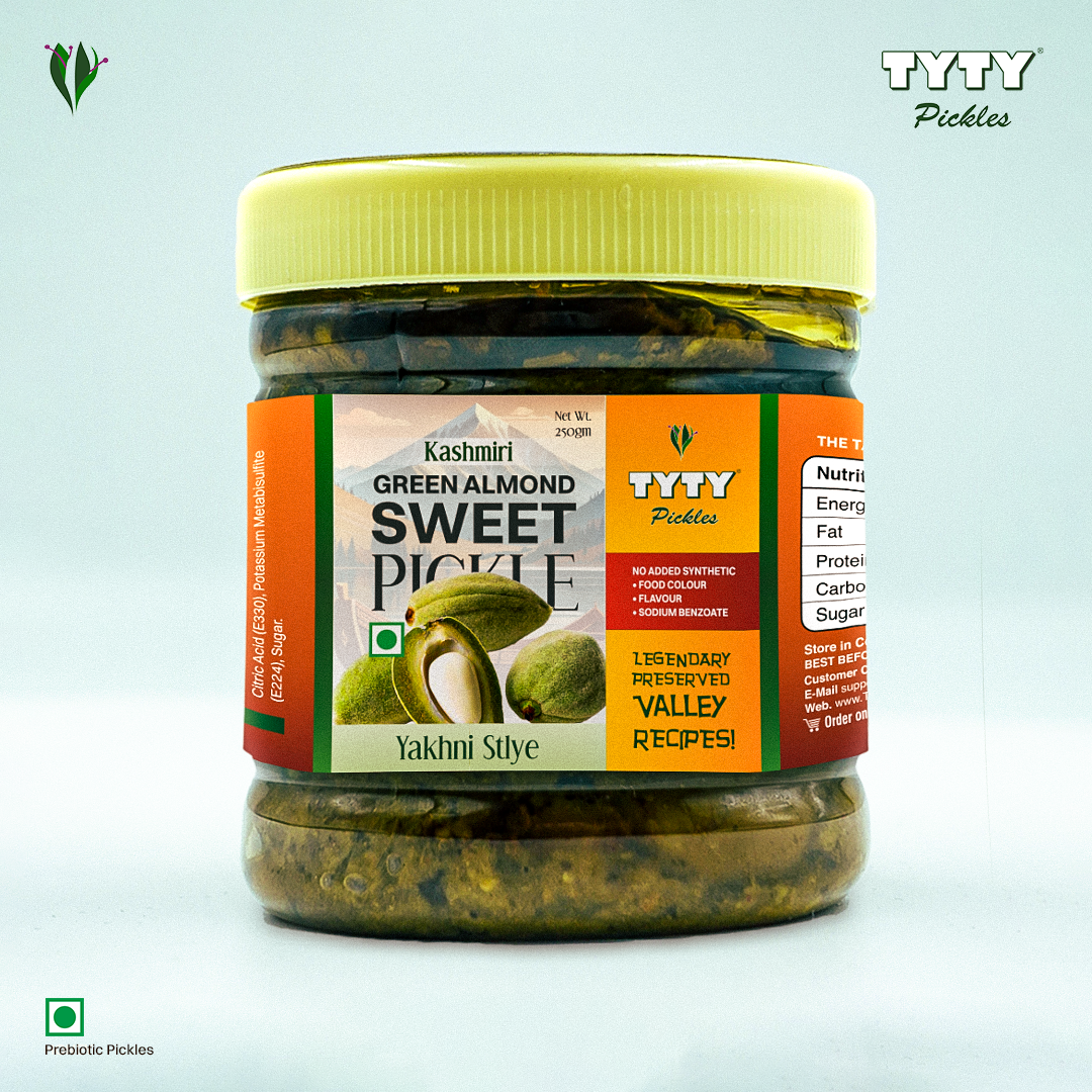 PREBIOTIC Green Almond Sweet Pickle (Kashmiri) | Yakhni Style