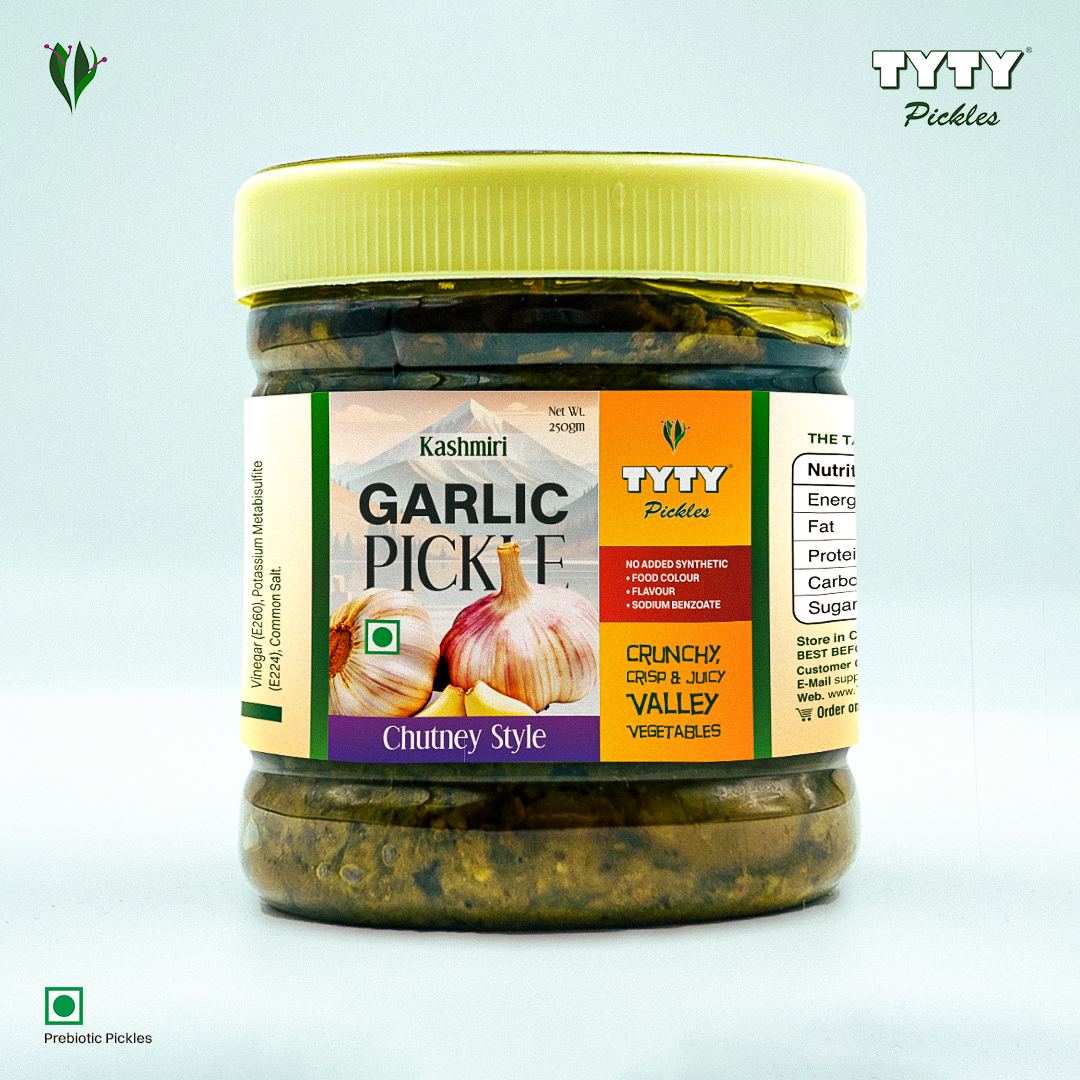 PREBIOTIC Garlic Pickle (Kashmiri) | Chutney Style