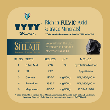 TYTY Pure Shilajit (Kashmiri | 100% Pure Lab Tested)